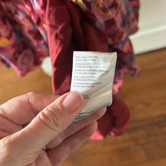 ❌❌SOLD❌❌ANTHROPOLOGIE The Peregrine Midi Dress medium in purple motif - Picture 12 of 14